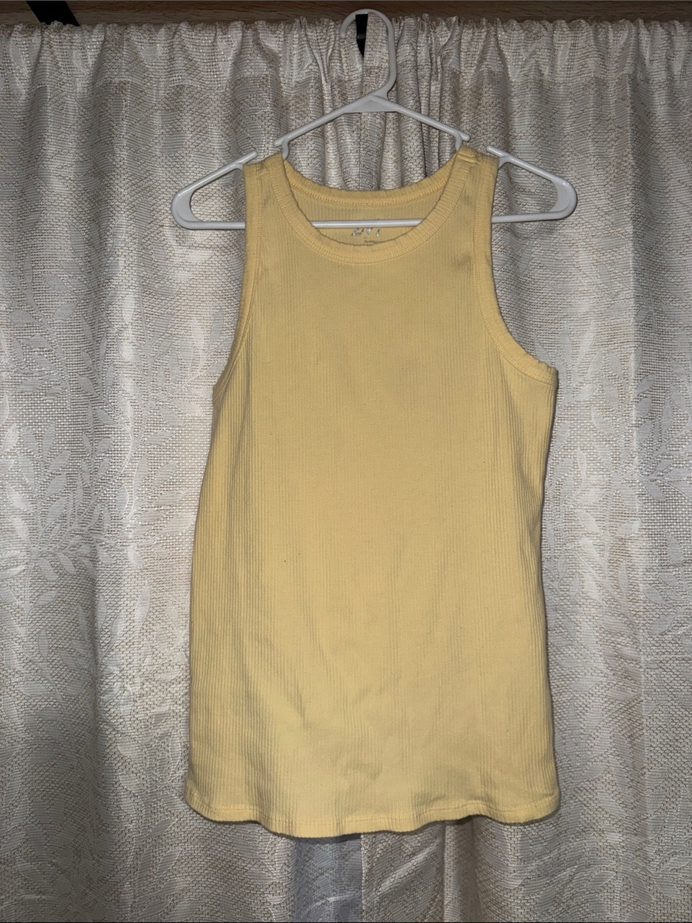 Maurices Pale Yellow Ribbed Tank Top